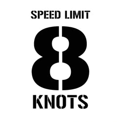 Speed Limit 8 Knots Stencil