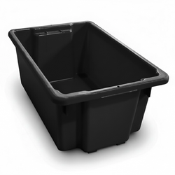 The black variant is typically manufactured from recycled polypropylene, making it a more sustainable choice for non-food applications like engineering, tools, and general manufacturing.