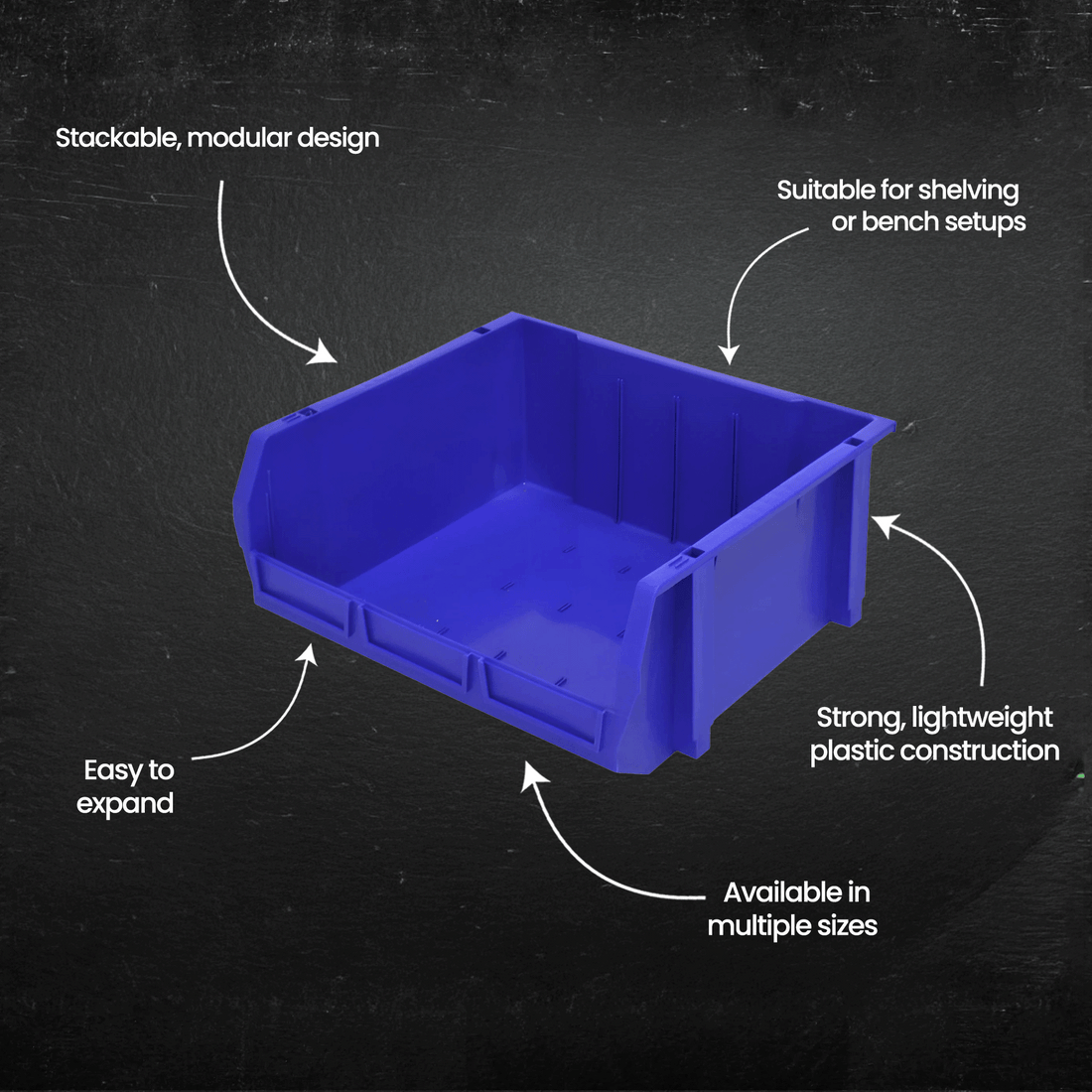 Stackable Parts Bins - Multiple Sizes