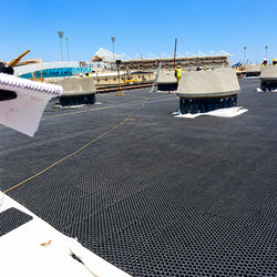 Nero 500mm x 600mm x 30mm sub-soil drainage cell panel.