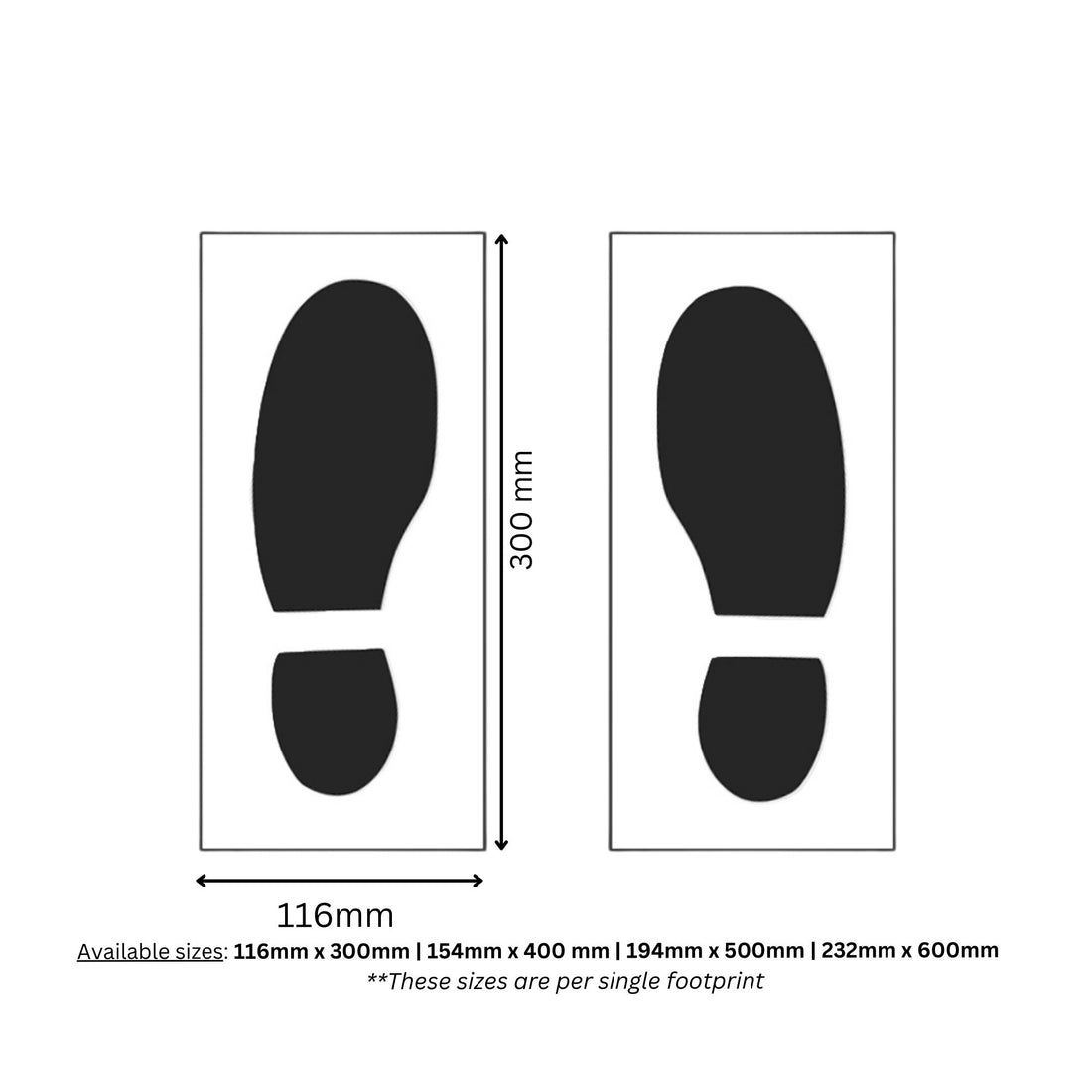 Pedestrian Footprint Stencil 1.75 kg 1.5 mm Poly