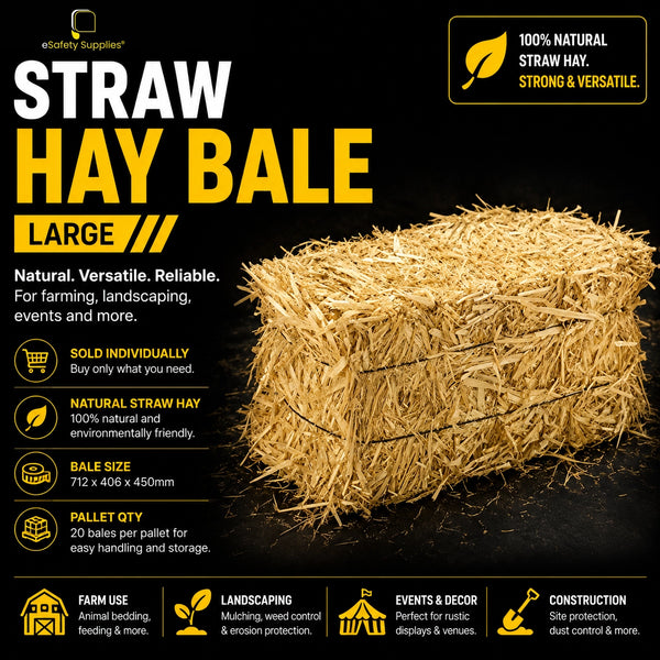 Pallet configuration of Bulk Builders Straw Bales, showing a stacked arrangement of 20 individual bales ready for transport.