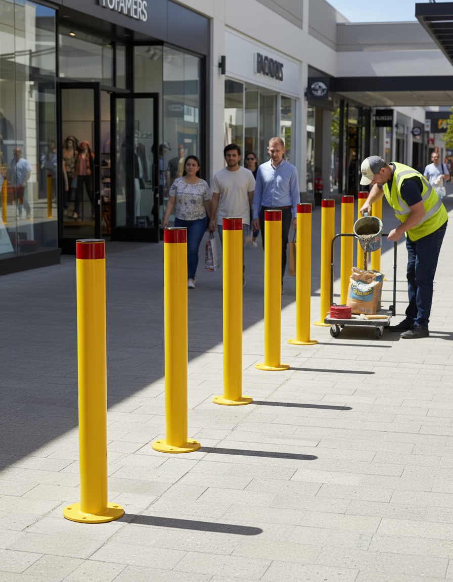 Surface Mount eConomy Bollard - 90mm 21 kg
