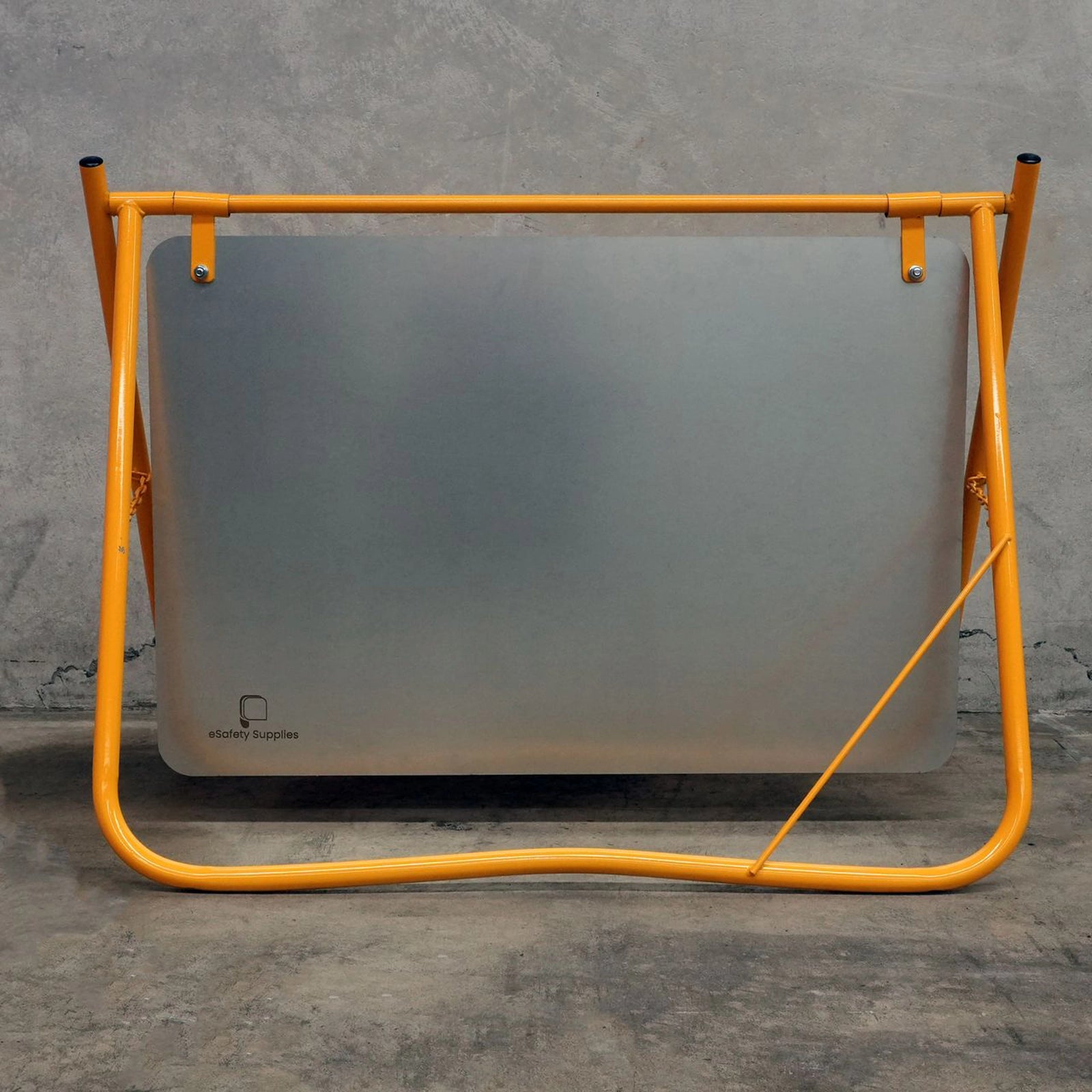 The yellow powder-coated frame is designed to resist rust and maintain structural integrity during prolonged exposure to wet and humid conditions.