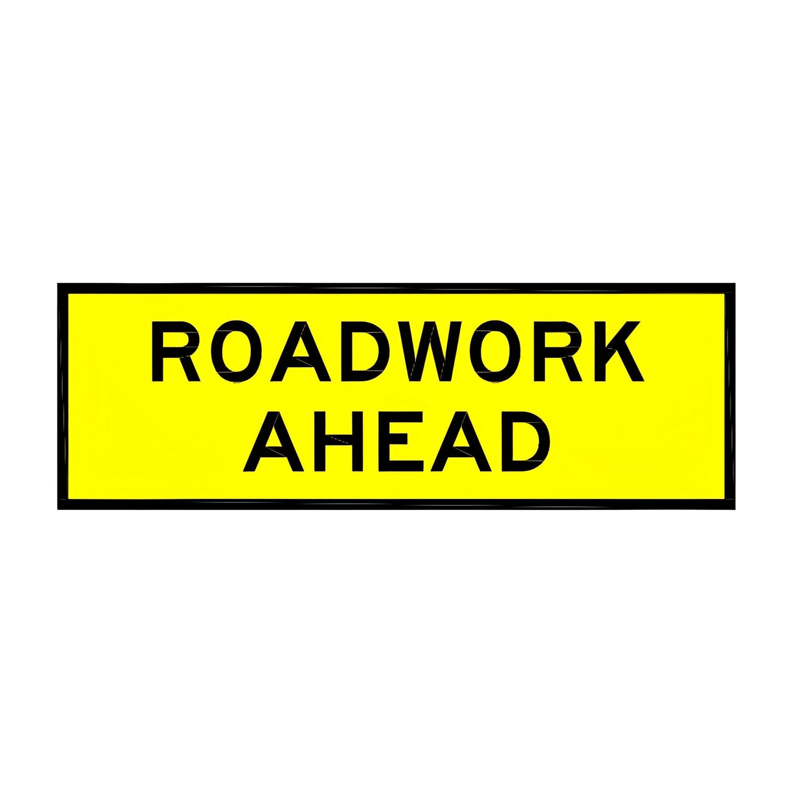 Boxed Edge Sign - Roadwork Ahead Sign - 1800x600mm