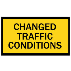 Boxed Edge Sign - Changed Traffic Conditions - 1800x900mm