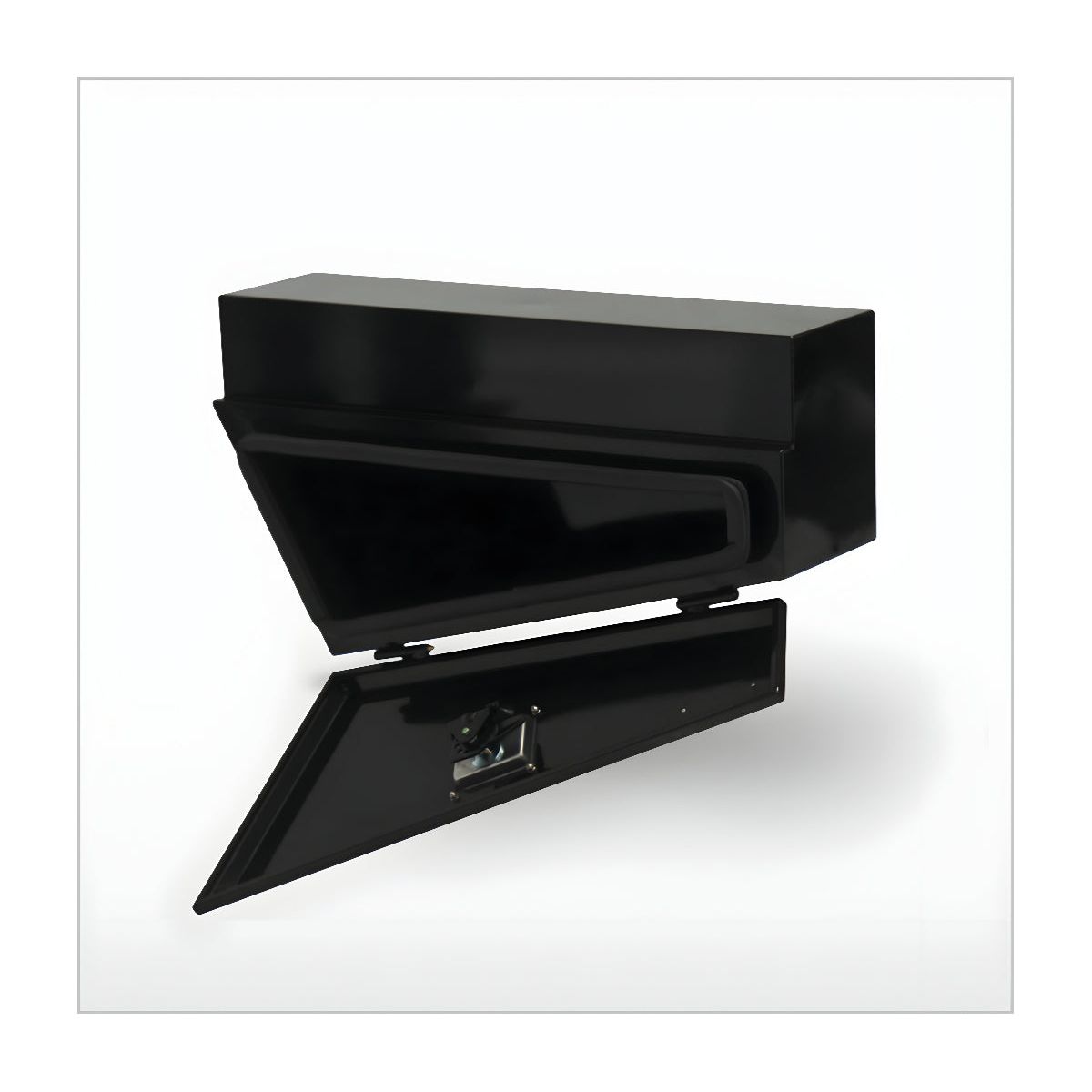 Tapered Under Tray Toolbox 175 kg Style Black -Right of Wheel TB0052