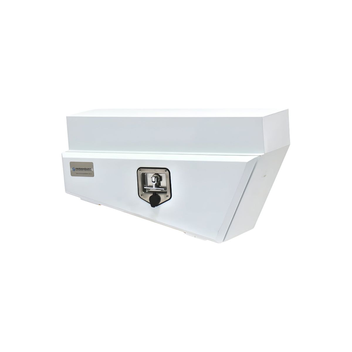 Tapered Under Tray Toolbox 175 kg Style White - Left of Wheel TB0055