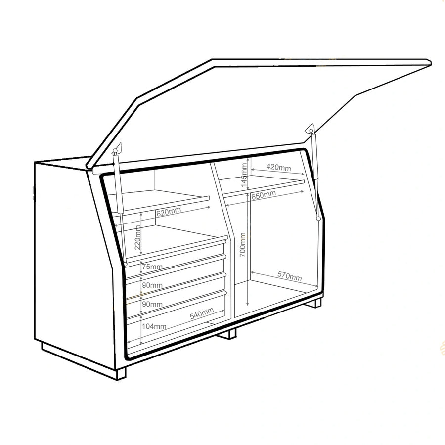 950H Series - Steel 4 Drawer Minebox