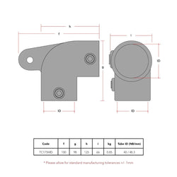 CopeRail 175M - Elbow w/ Single Swivel Male