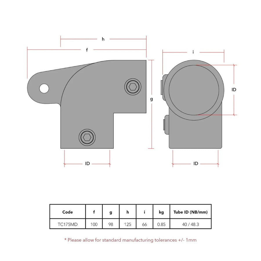 CopeRail 175M - Elbow w/ Single Swivel Male