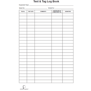 Test and Tag Logbook - Prestart & Safety Logbooks