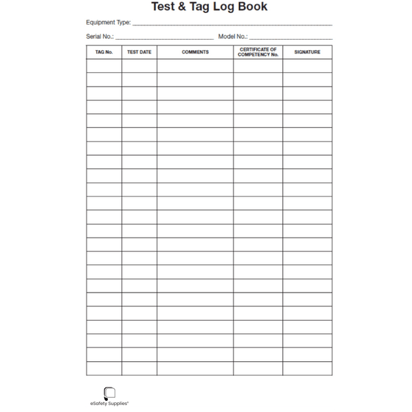 Test and Tag Logbook