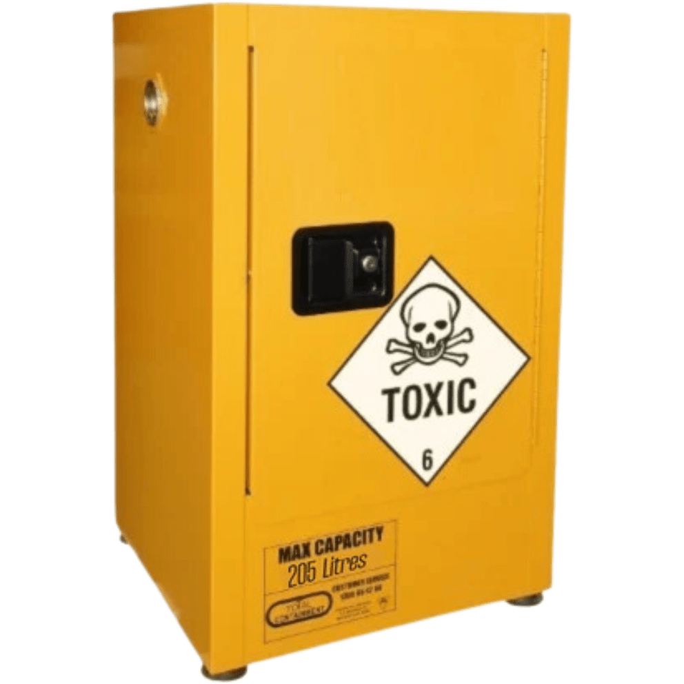 Toxic Substance Storage Cabinet - Vertical Drum 1 Door - 205L 630 kg