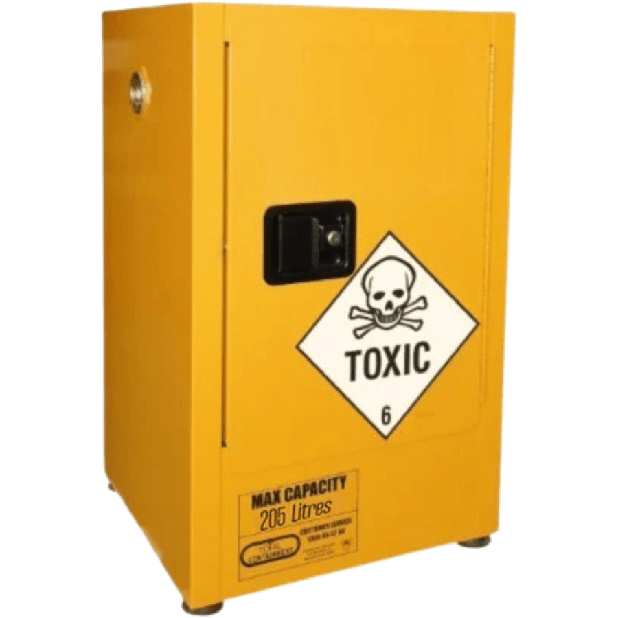 Toxic Substance Storage Cabinet - Vertical Drum 1 Door - 205L 630 kg