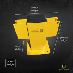Features a heavy-gauge base plate pre-drilled for industrial