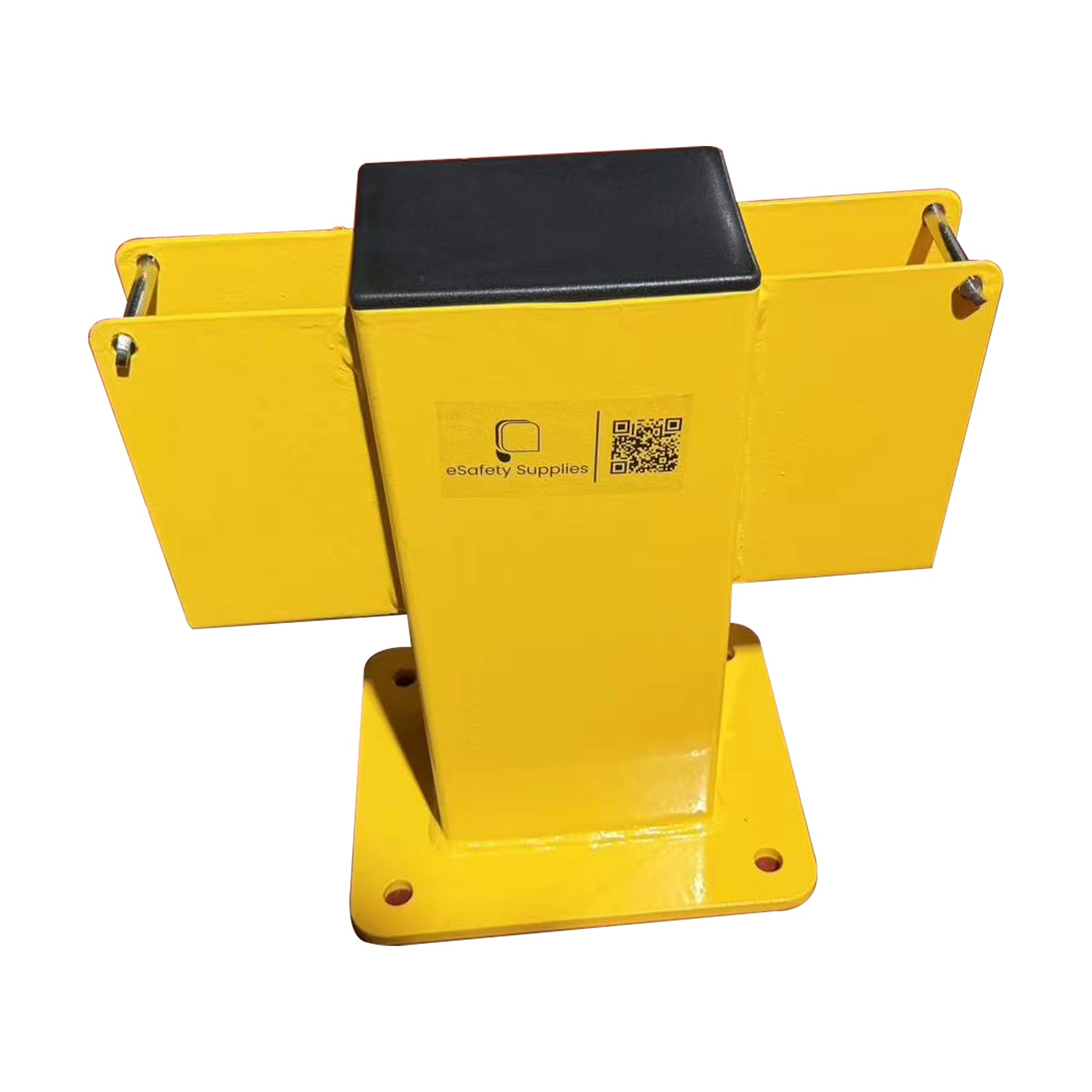 Constructed from solid, thick-walled steel, this post is designed to absorb and deflect forces from moving forklifts, pallet jacks, and heavy trolleys.