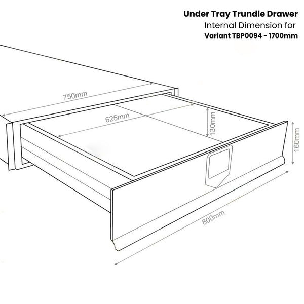 Under Tray Trundle Drawer