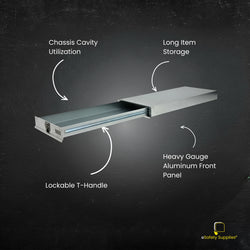 The front panel is constructed from thick, high-grade aluminum, offering superior impact resistance and a professional finish that won't rust.