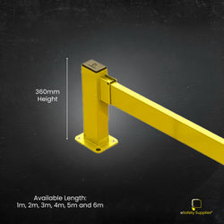[Unleashed Pedestrian Barrier System], High-Visibility Modular Safety Railing for Industrial Walkways.