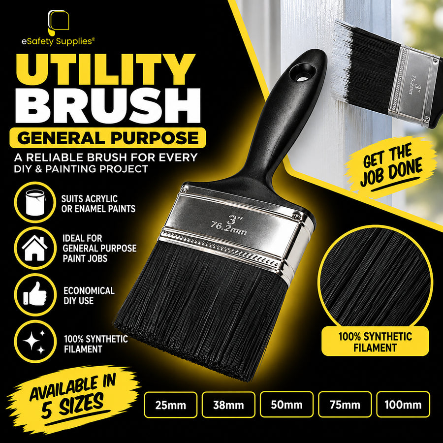 Multi-purpose utility cleaning brush featuring durable synthetic bristles designed for tough industrial scrub jobs.