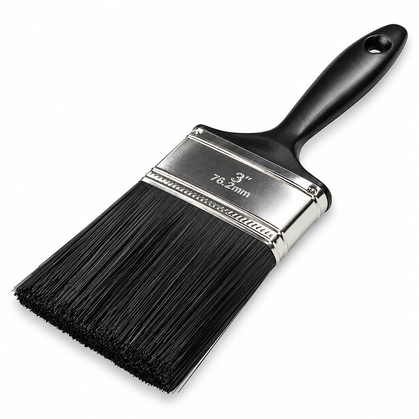 Heavy-duty utility scrubbing brush with stiff polypropylene bristles and an ergonomic contoured plastic handle.