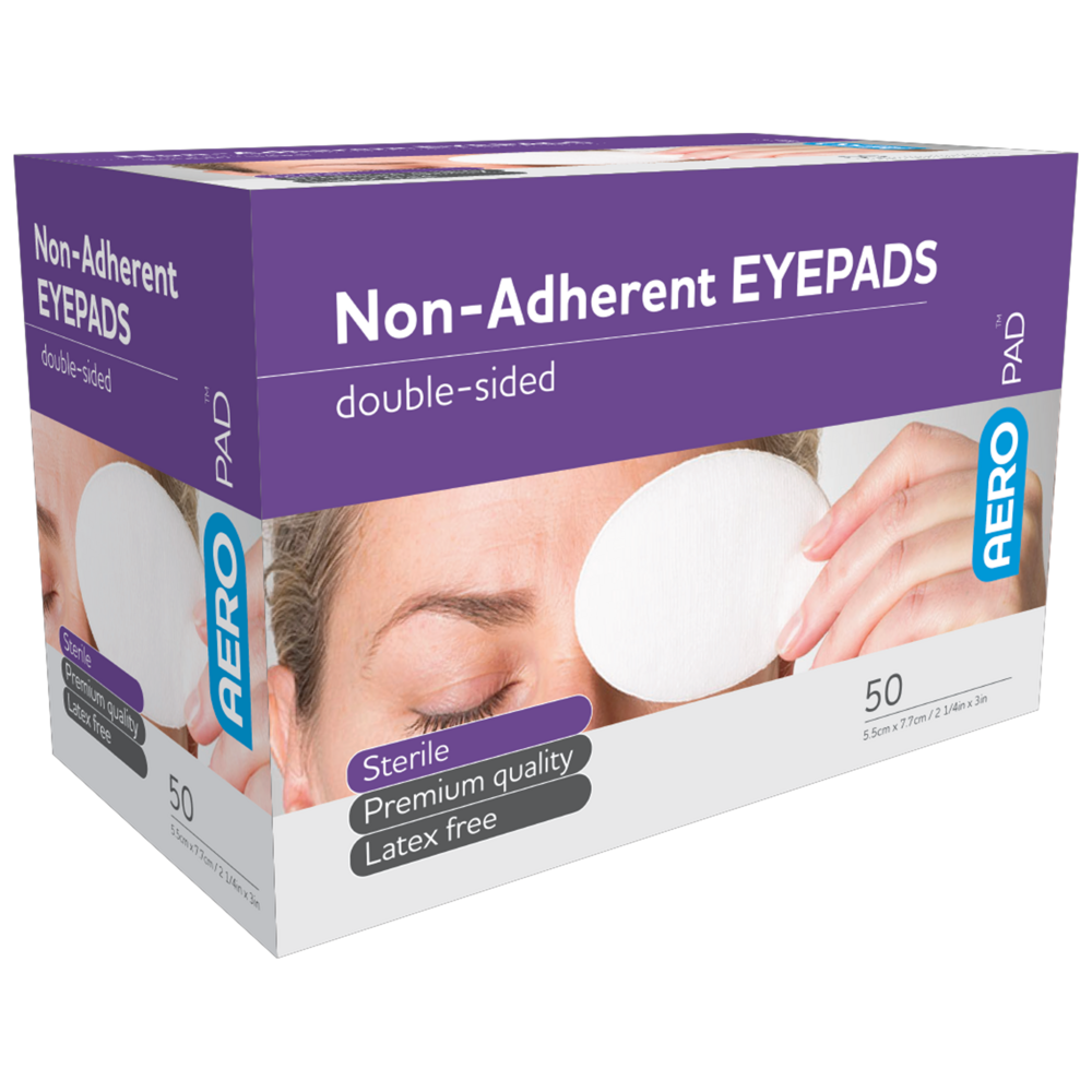 AEROPAD Non-Adherent Eye Pads 5.5 x 7.7cm Box/50