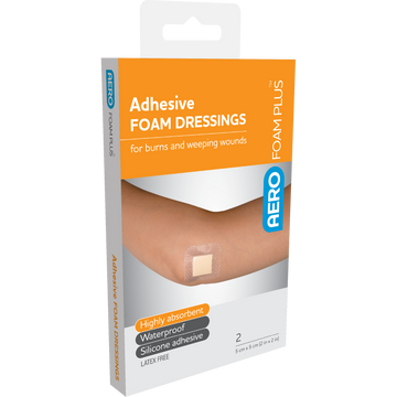 AEROFOAM PLUS Adhesive Foam Dressings 5 x 5cm Box/2