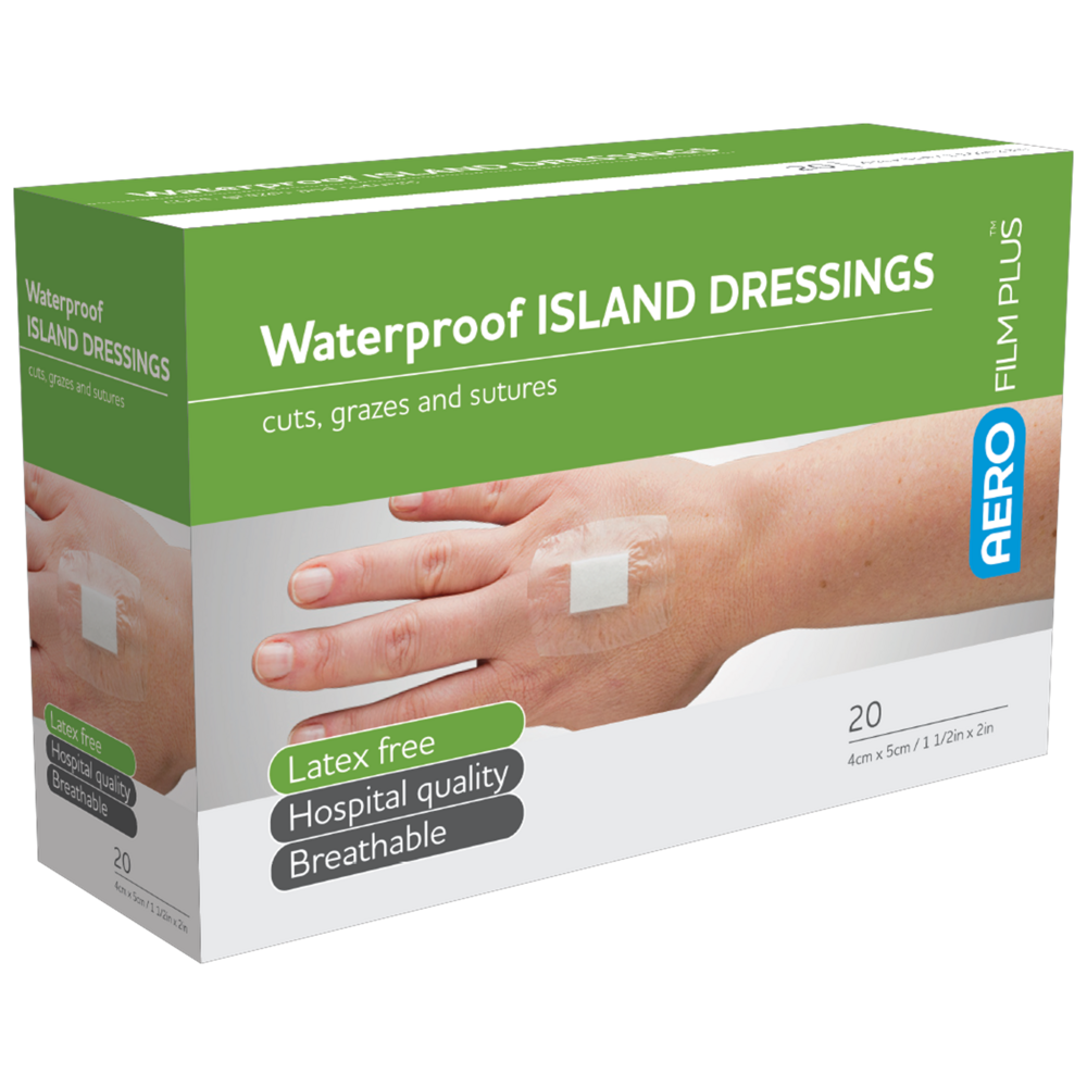 AEROFILM PLUS Waterproof Island Dressing 4 x 5cm Box/20