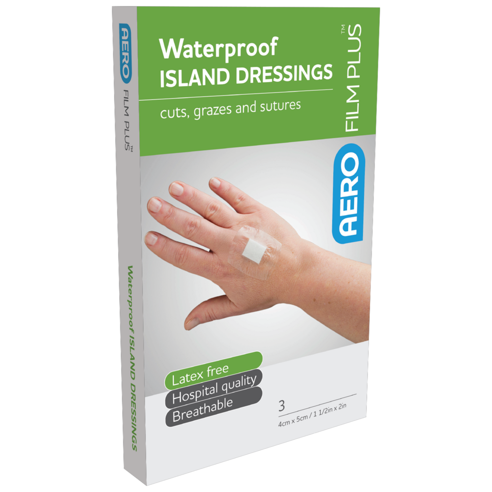 AEROFILM PLUS Waterproof Island Dressing 4 x 5cm Box/3