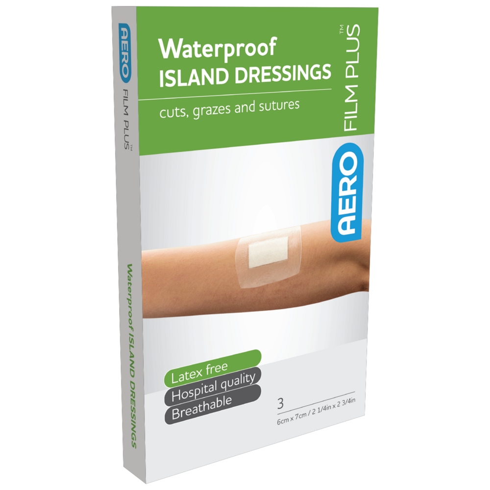 AEROFILM PLUS Waterproof Island Dressing 6 x 7cm Box/3