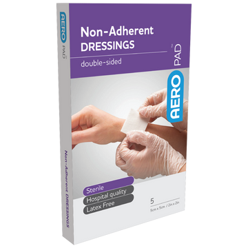 AEROPAD Non-Adherent Dressing 5 x 5cm Box/5