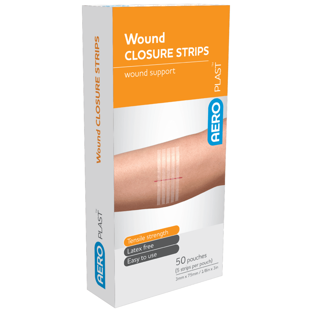 AEROPLAST Wound Closure Strips 3 x 75mm 5 strips/card Box/50