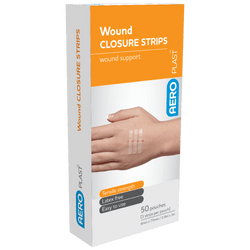 AEROPLAST Wound Closure Strips 6 x 75mm 3 strips/card Box/50