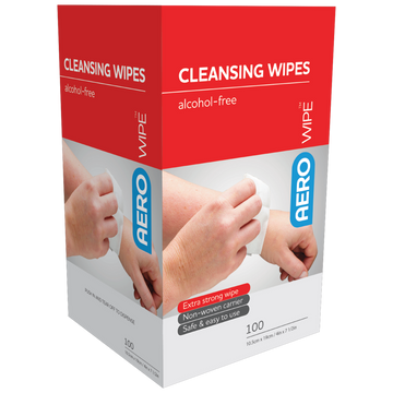 AEROWIPE Alcohol-Free Cleansing Wipes Box/100