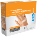 AEROPLAST Transparent Standard Strip 7.2 x 1.9cm Box/100