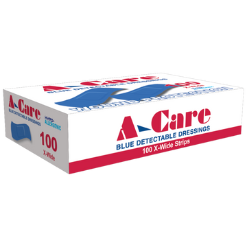 A-CARE Detectable Standard Strips 7.5 x 2.5cm Box/100