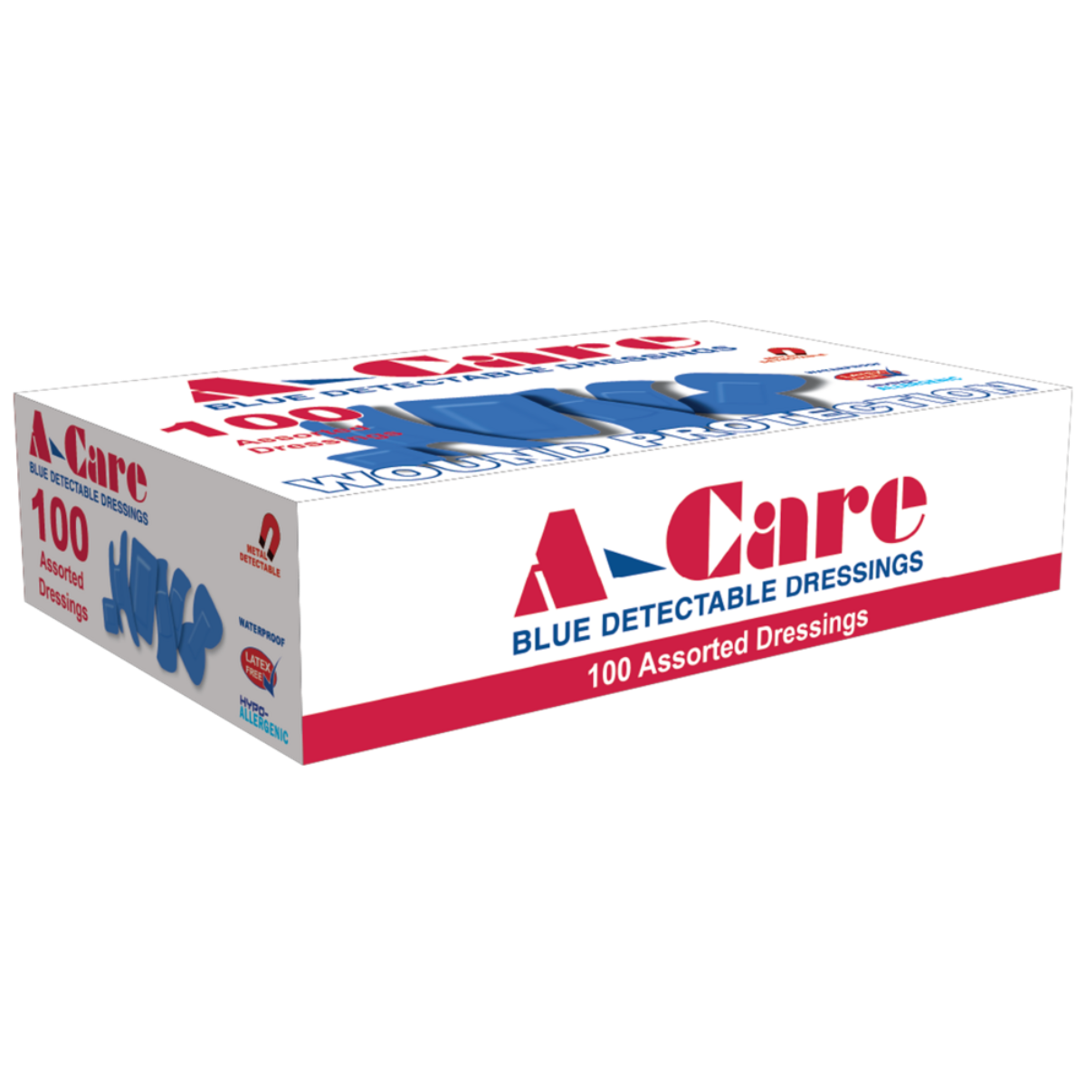 A-CARE Detectable Assorted Dressings Box/100