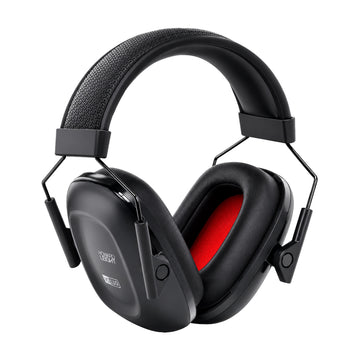 Honeywell VeriShield VS110 black passive earmuffs with lightweight steel-wire headband and memory foam ear cushions.