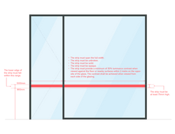 Safety Visual Glazing Strip - Black