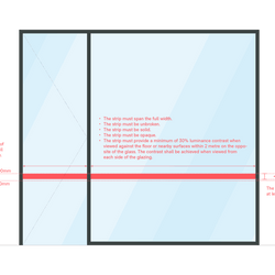 Safety Visual Glazing Strip - Frosted
