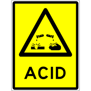 Warning Sign - Acid 3.5 kg 300x450 material Aluminium ES-WSA-300X450