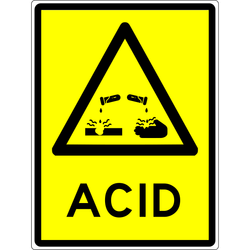 Warning Sign - Acid 3.5 kg 600x450 material Aluminium ES-WSA-600X450