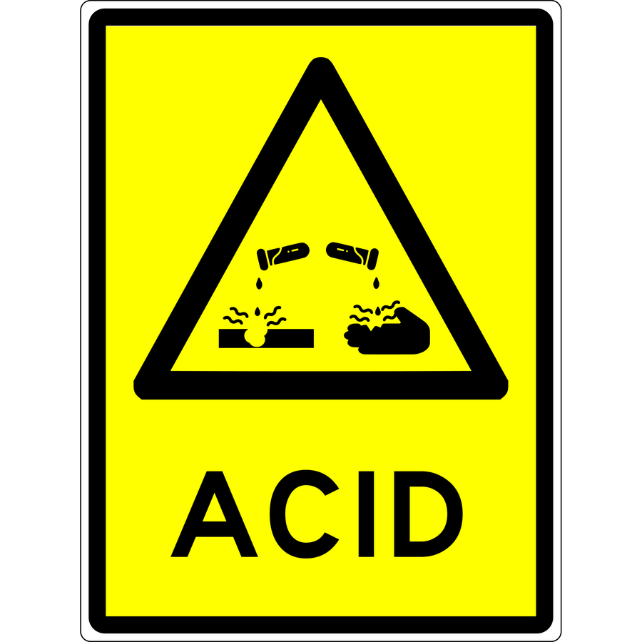 Warning Sign - Acid 3.5 kg 600x450 material Aluminium ES-WSA-600X450