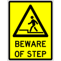 Warning Sign - Beware Of Step 3.5 kg 300x450 material Aluminium ES-WSBOS-300X450