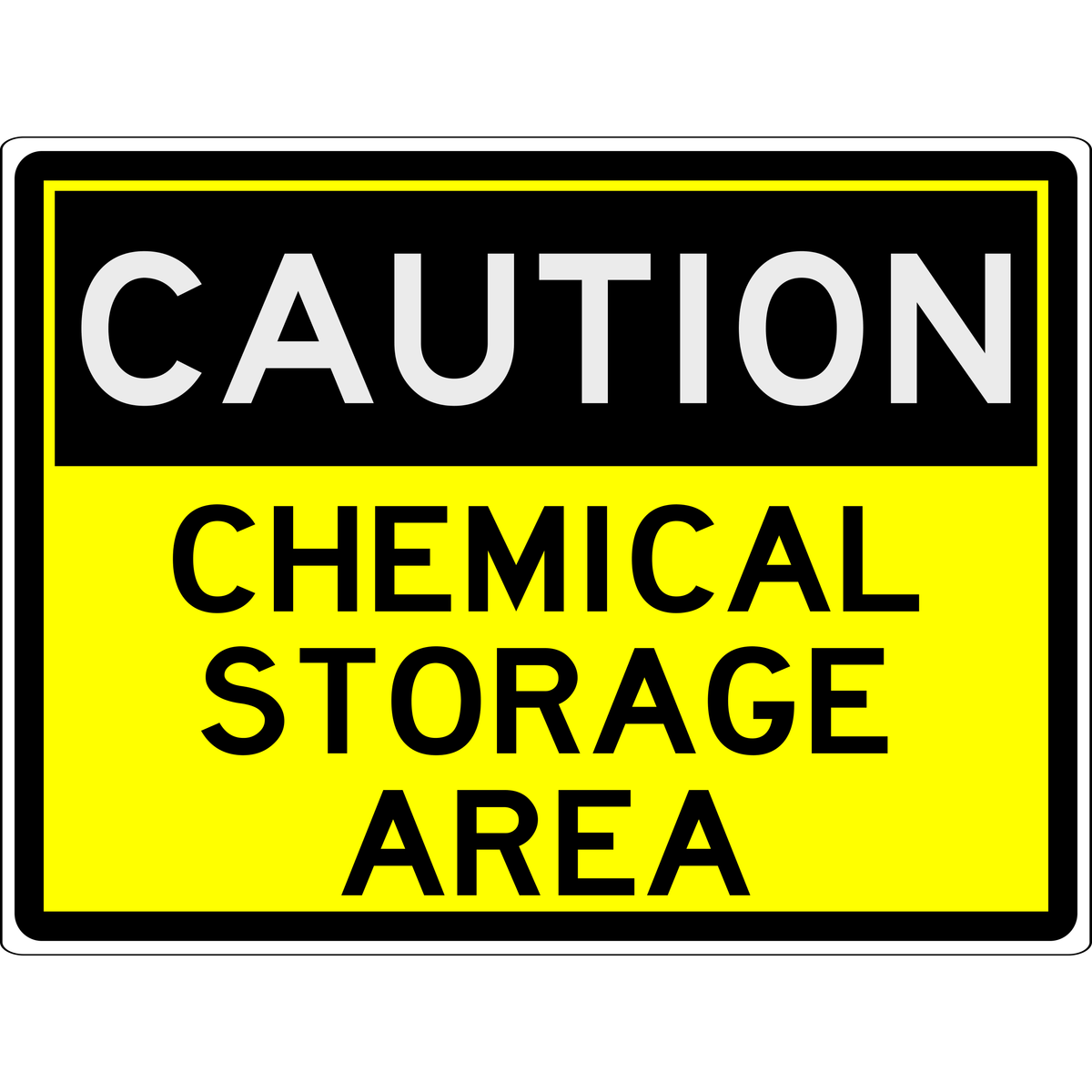 Safety Warning Sign Storage Warning Sign - Caution Chemical Storage Area - eSafety – eSafety Supplies