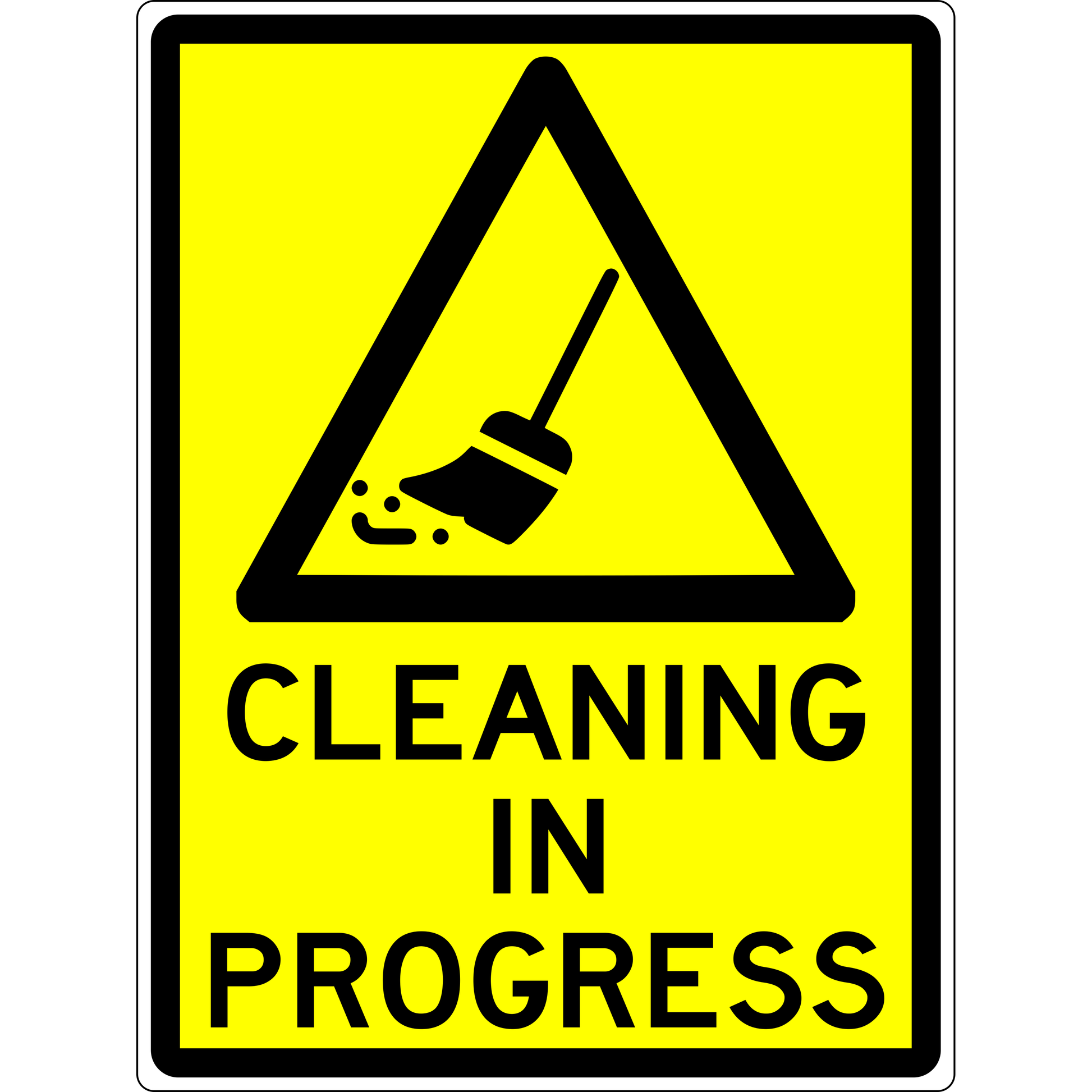 Warning Sign - Cleaning In Progress 3.5 kg 300x450 material Aluminium ES-WSCIP-300X450