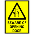 Warning Sign - Beware Of Opening Door 3.5 kg 300x450 material Aluminium ES-WSBOOD-300X450