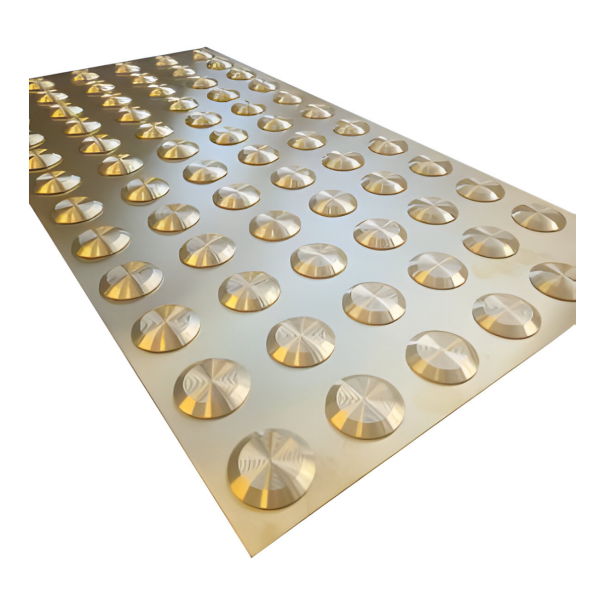 Tactile Plate Warning Integrated Brass