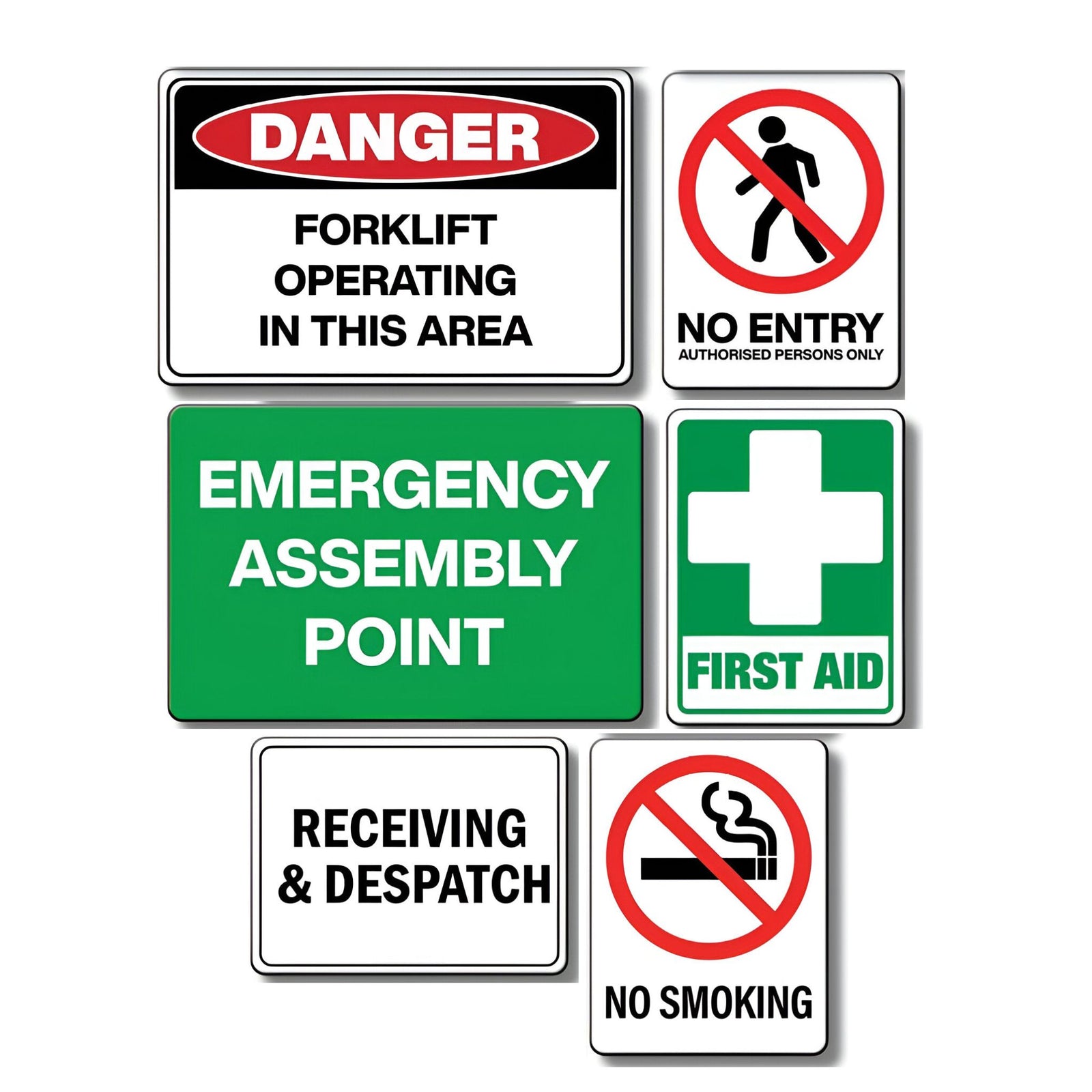 Warehouse Safety Sign Pack - Poly